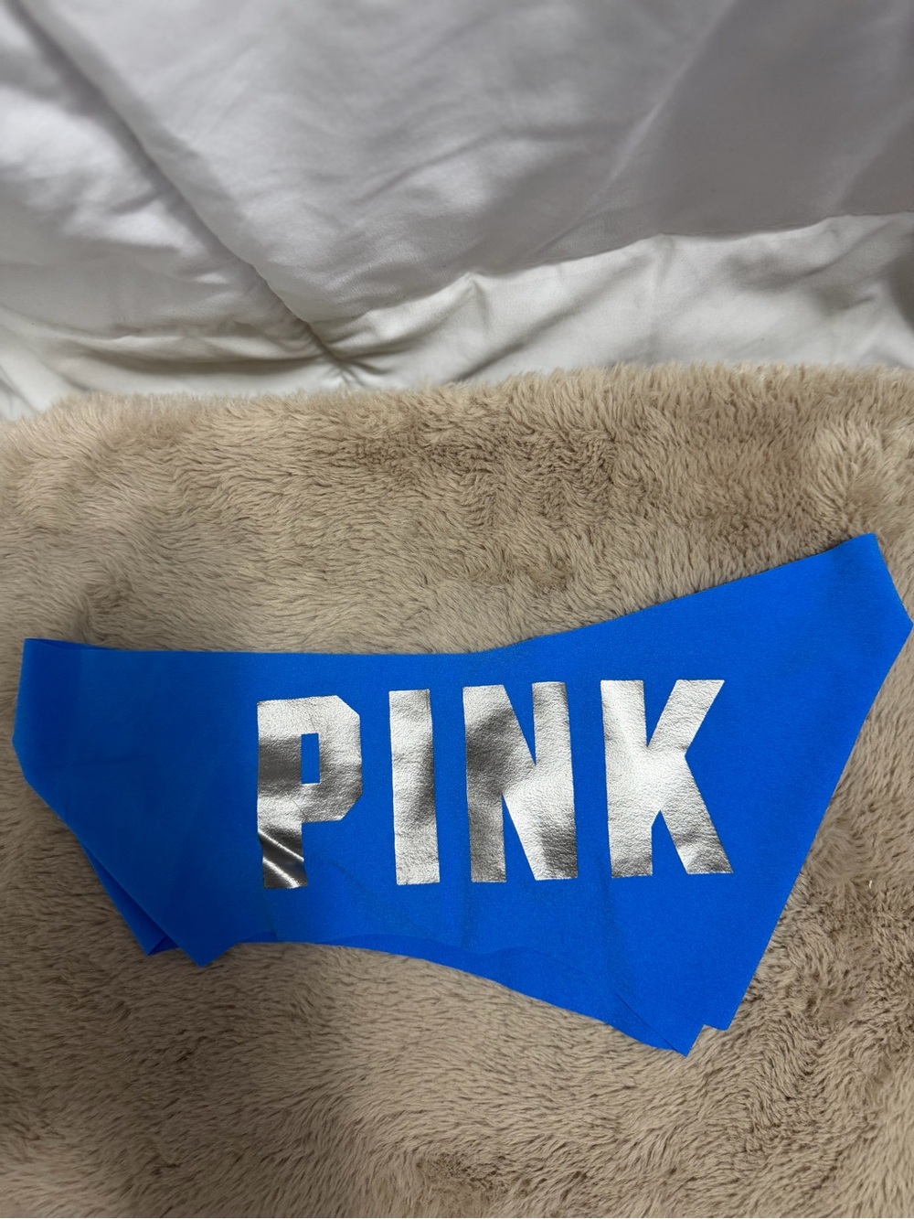 PINK Victoria's Secret Blue Seamless Hipster Panty